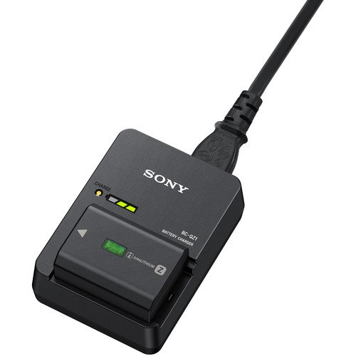 NP-FZ100 battery seated in the Sony BC-QZ1 charging bay
