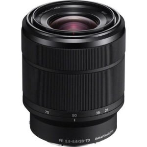 Sony FE 28-70mm OSS lens standing upright, available in Lebanon at Zoom Photo Pro