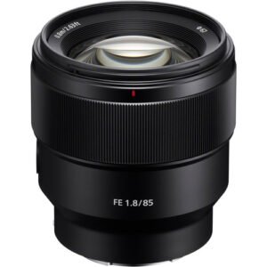 Sony FE 85mm f/1.8 lens standing upright, available in Lebanon at Zoom Photo Pro