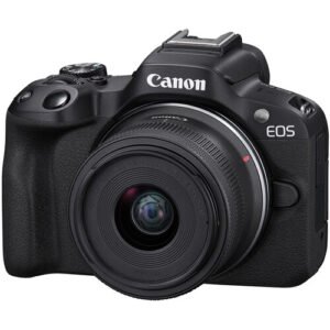 Canon EOS R50 Mirrorless Camera with 18-45mm Lens Kit available in Lebanon with Official Warranty
