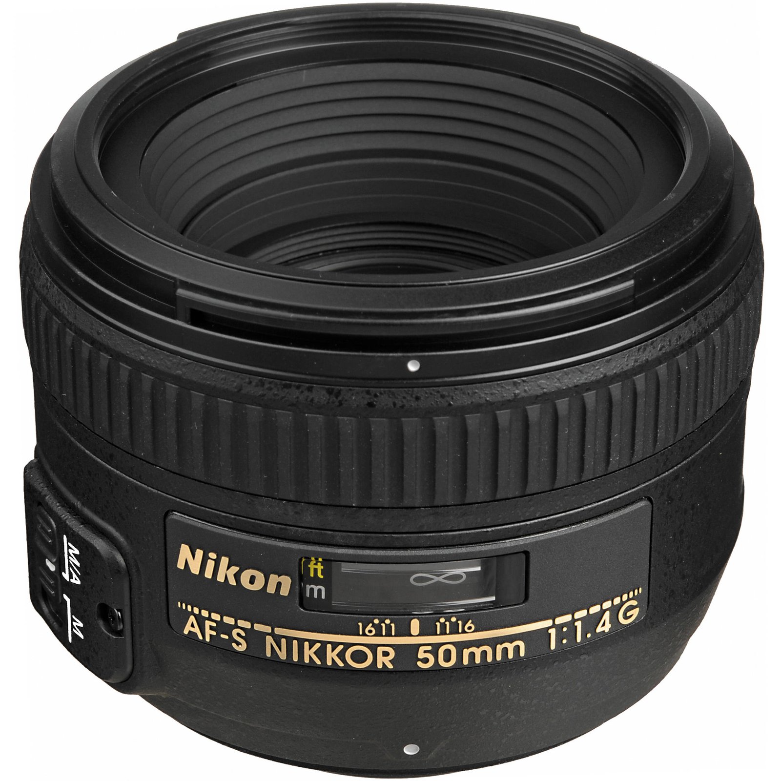 Detail of the control ring texture on the Nikon 50mm f/1.4G