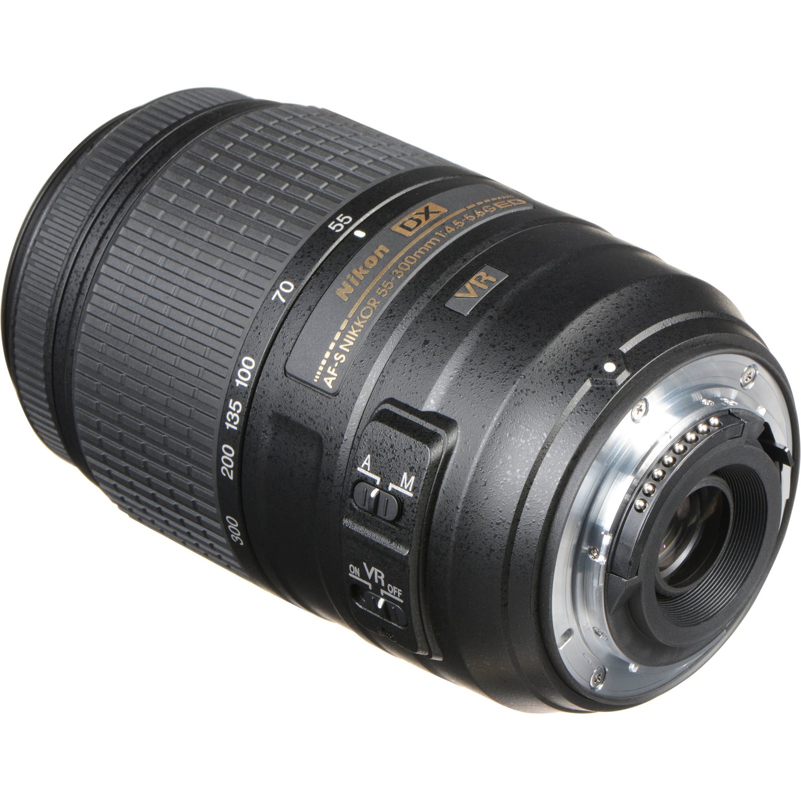 Rear lens mount and electronic contacts of the Nikon 55-300mm VR
