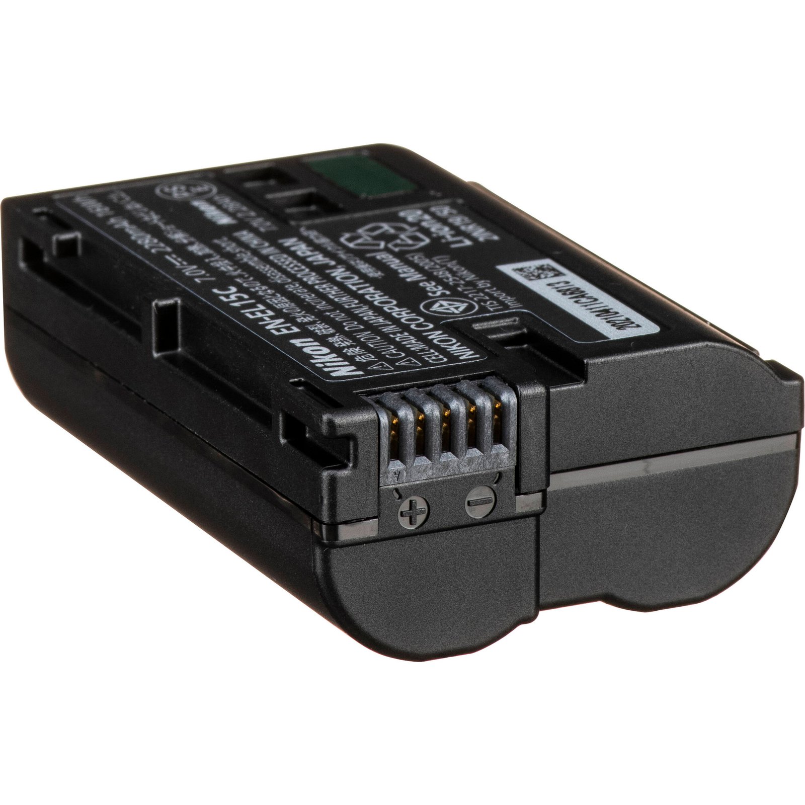 Electrical contacts on the Nikon EN-EL15c battery