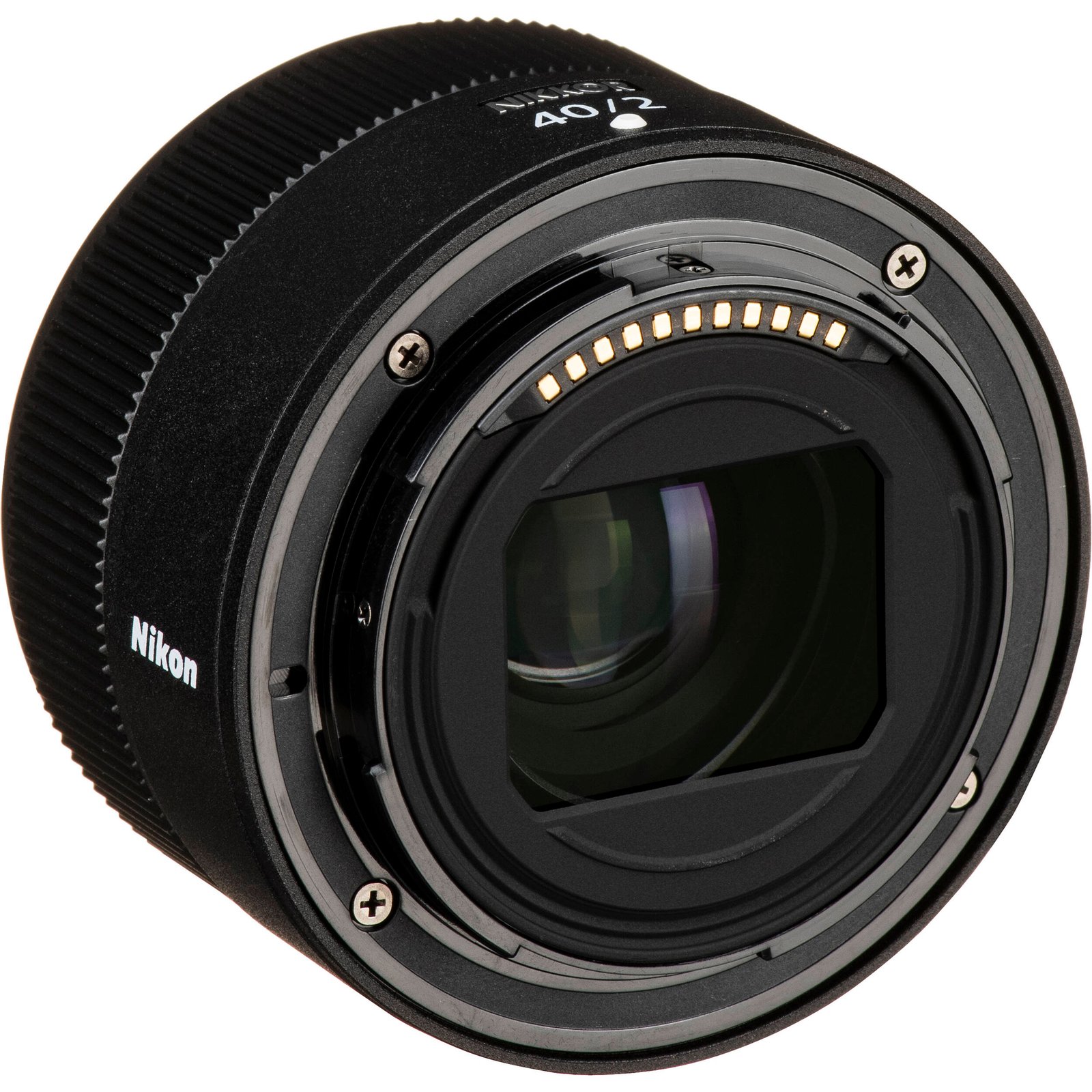 Rear lens mount and electronic contacts of the Nikon Z 40mm f/2