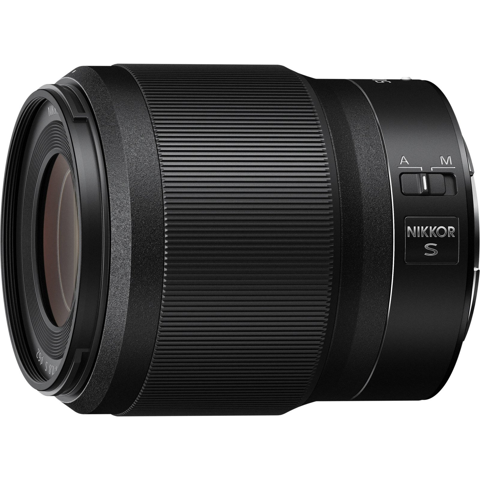 Side profile of the Nikon Z 50mm f/1.8 S showing the focus ring