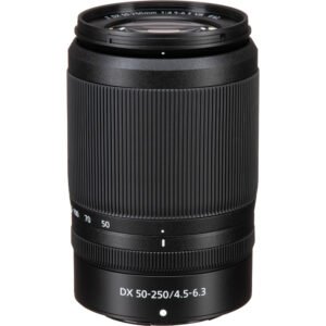 Nikon Z DX 50-250mm VR lens standing upright, available in Lebanon at Zoom Photo Pro
