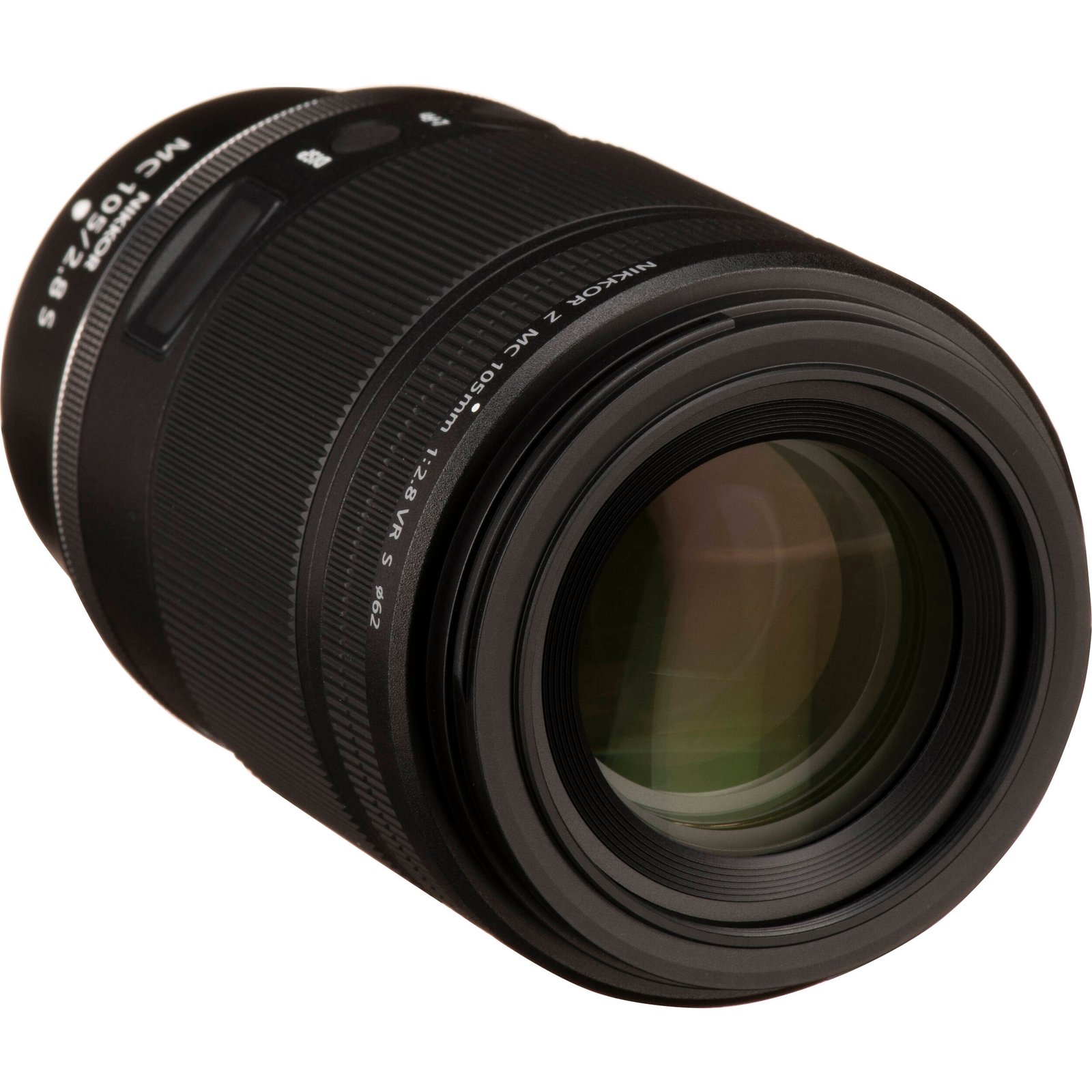 Side profile of the Nikon Z MC 105mm VR S showing the focus ring