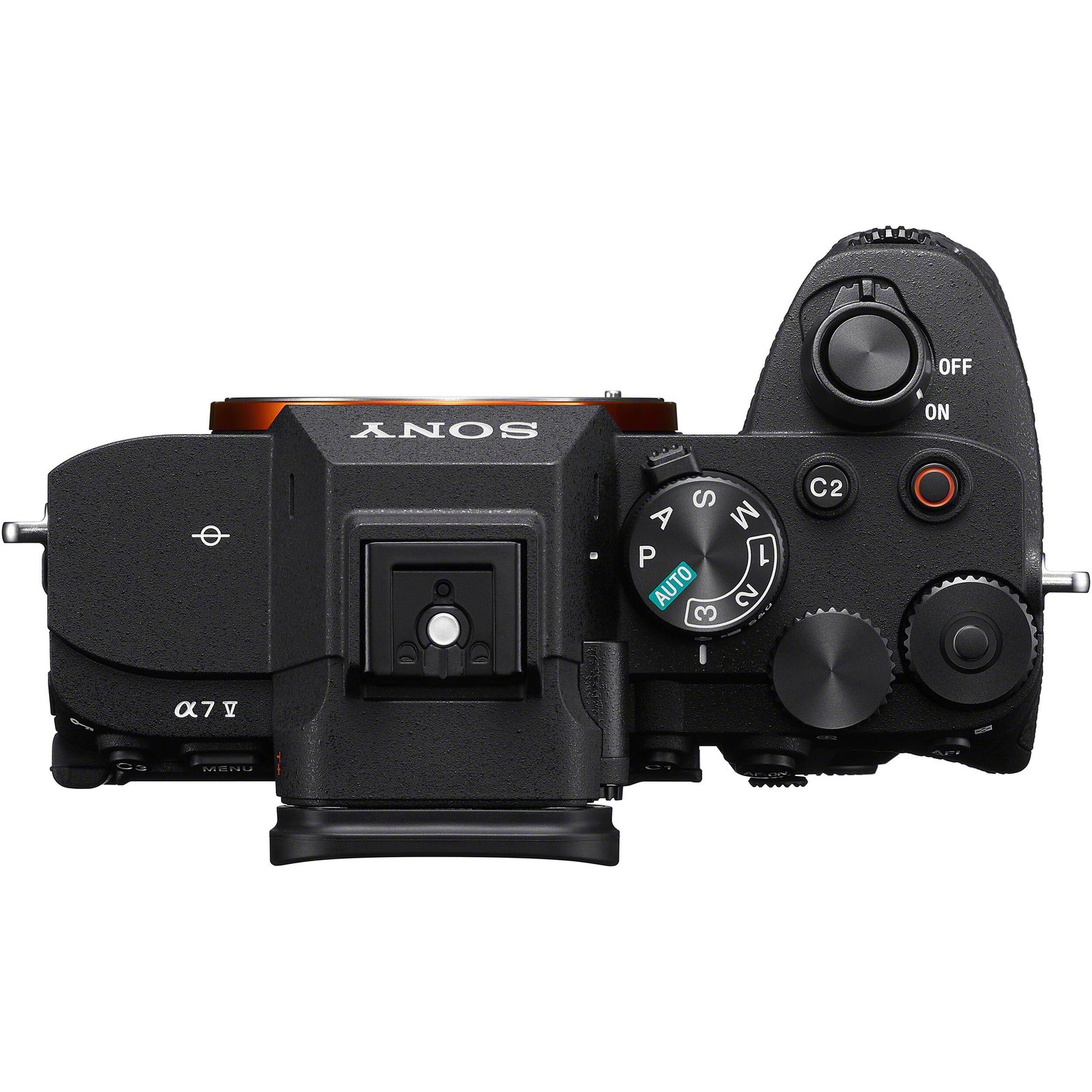 Top plate dials and controls of the Sony a7 V