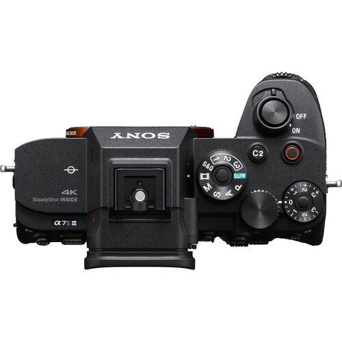 Top plate dials and controls of the Sony a7S III