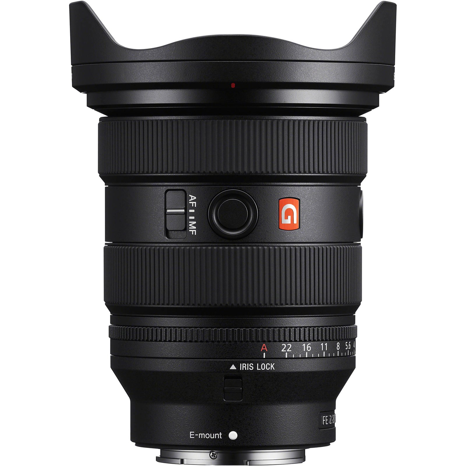 Sony FE 16-35mm f/2.8 GM II lens standing upright, available in Lebanon at Zoom Photo Pro