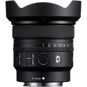 Sony FE 16mm f/1.8 G lens standing upright, available in Lebanon at Zoom Photo Pro