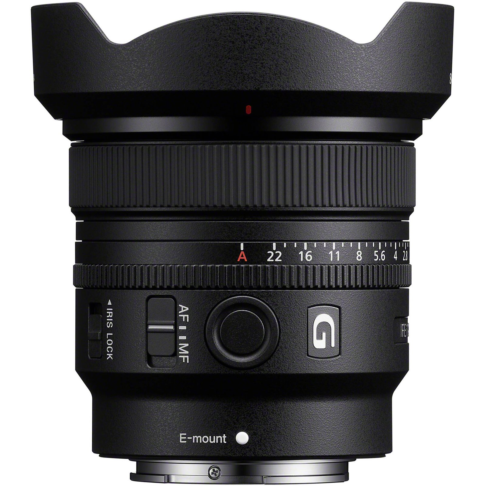Sony FE 16mm f/1.8 G lens standing upright, available in Lebanon at Zoom Photo Pro