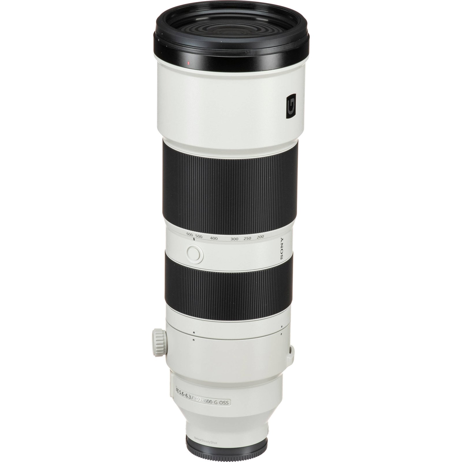 Sony FE 200-600mm G lens standing upright, available in Lebanon at Zoom Photo Pro