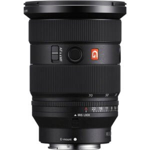 Sony FE 24-70mm f/2.8 GM II lens standing upright, available in Lebanon at Zoom Photo Pro