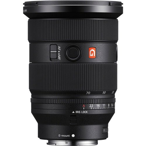 Sony FE 24-70mm f/2.8 GM II lens standing upright, available in Lebanon at Zoom Photo Pro