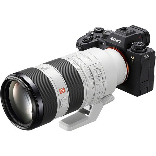 The Sony FE 70-200mm f/2.8 GM II attached to sony alpha camera