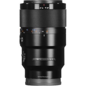 Sony FE 90mm Macro G lens standing upright, available in Lebanon at Zoom Photo Pro
