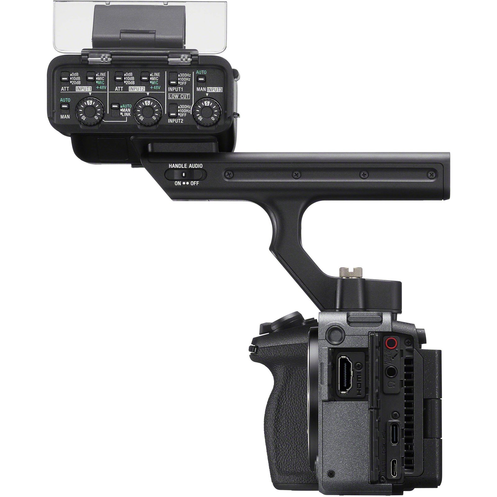 The Sony FX30 with its dedicated top handle