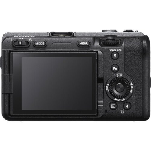 Rear LCD screen and button layout of the Sony FX3A