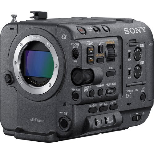 The Sony FX6 body only angled view