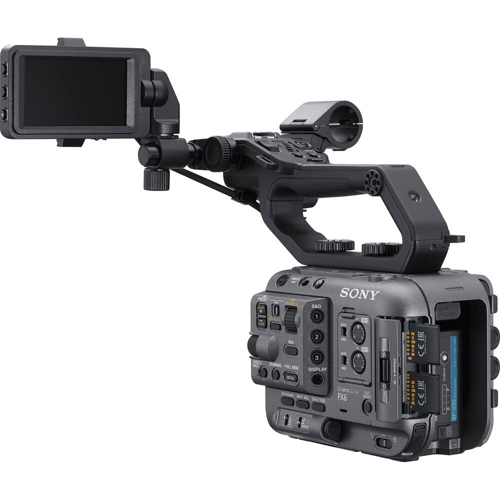 Sony FX6 fully rigged with top handle and smart grip