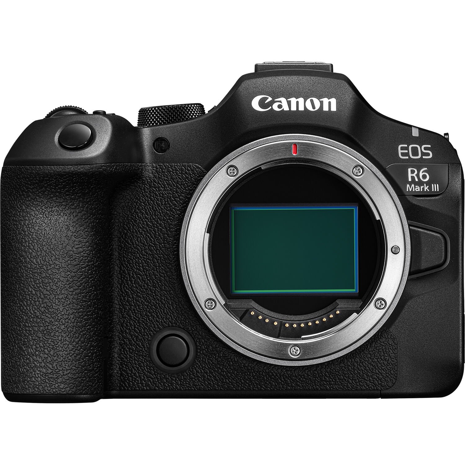 The Canon EOS R6 Mark III Mirrorless Camera shown from a three-quarter front angle, available with official warranty in Lebanon