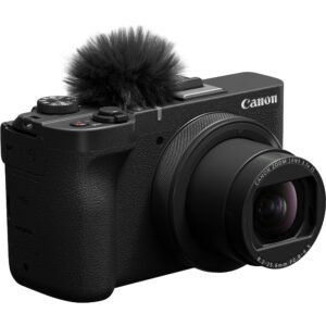 The Canon PowerShot V1 Digital Camera compact camera from the front, available in Lebanon