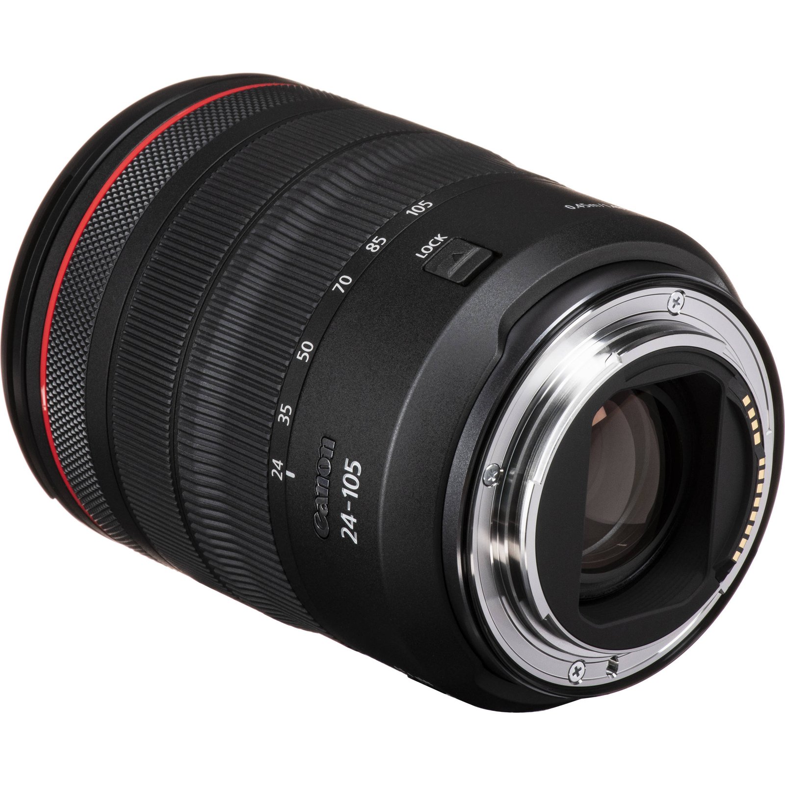 Rear mount and electrical contacts of the Canon RF 24-105mm f/4L IS USM Lens